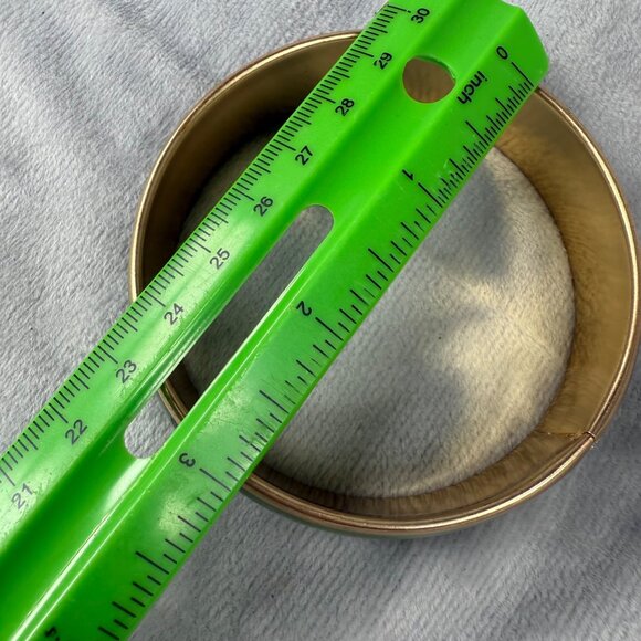 Vintage Gold-Tone & Green Enamel Slip on Bangle Bracelet Women Larger Size - Picture 6 of 16